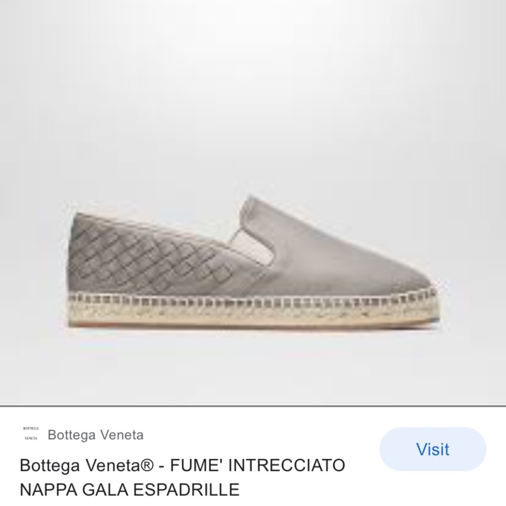 Bottega veneta gala espadrille in fume, size 37